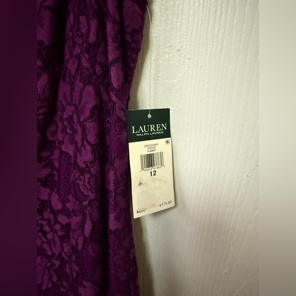 Ralph Lauren Purple Lace Dress NEW Sz 12 - Picture 4 of 6